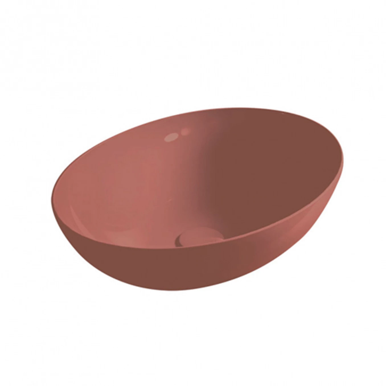 Lavabo nadgradni HATRIA HAPPYHOUR SLIM 00:00 550x400 glossy burnt sienna