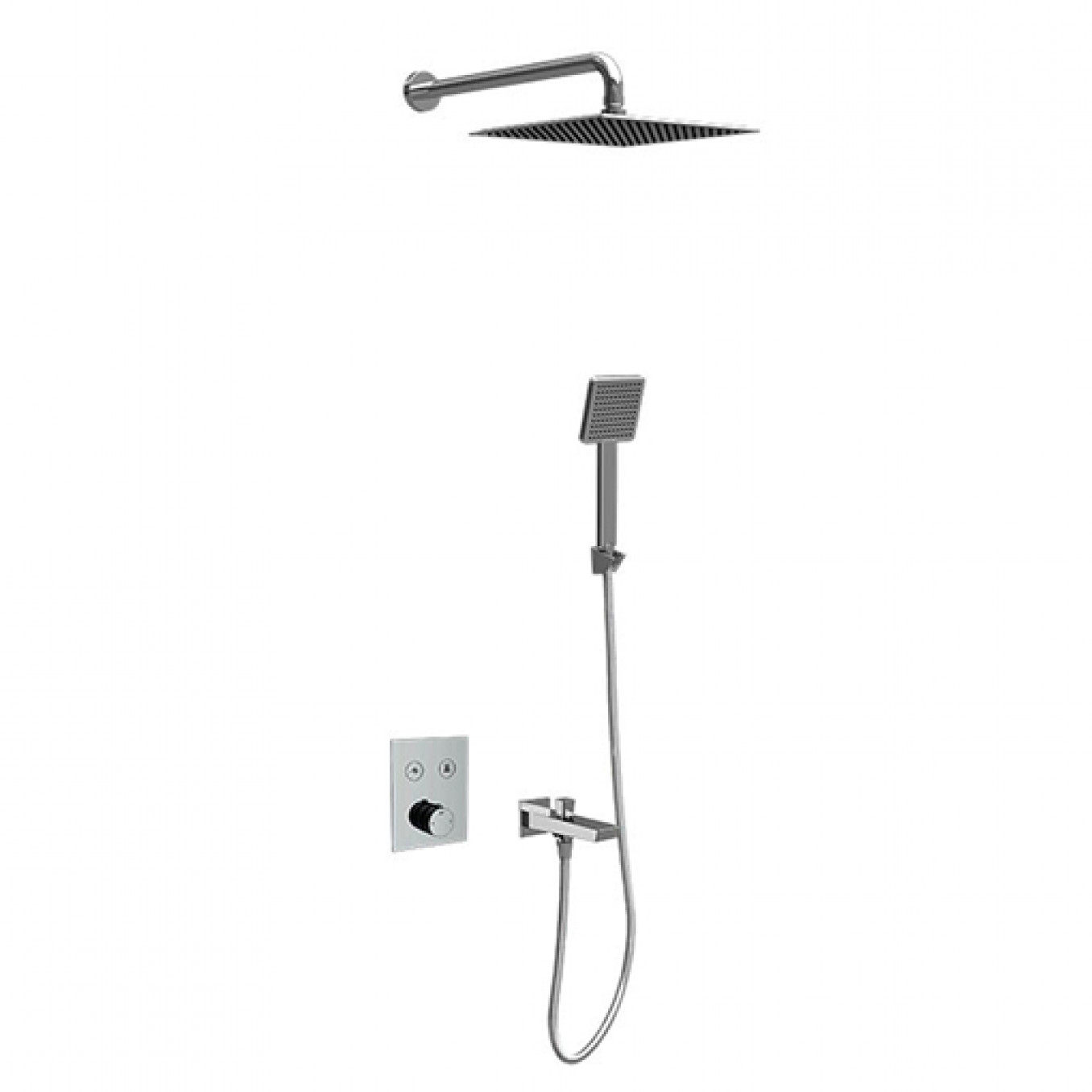 Termostatski set COPEN square hrom 2