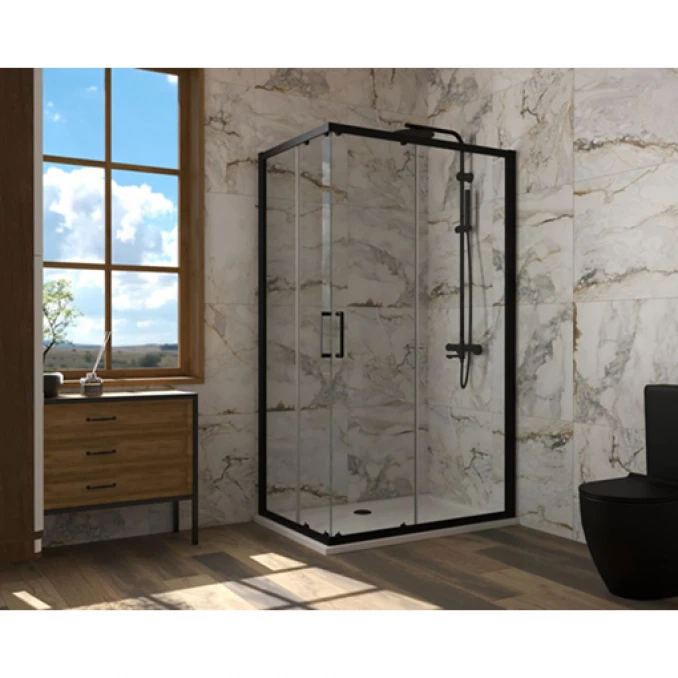 Tuš kabina ATLAS PRO 110x80 mat crna