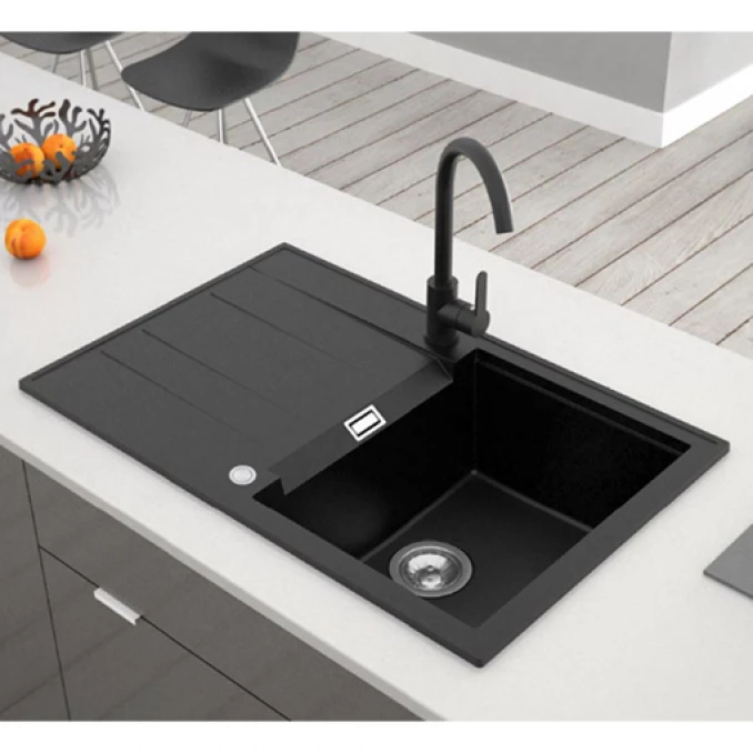 Granitna sudopera MILO AVANGARD 58x46 Lava stone sa sifonom