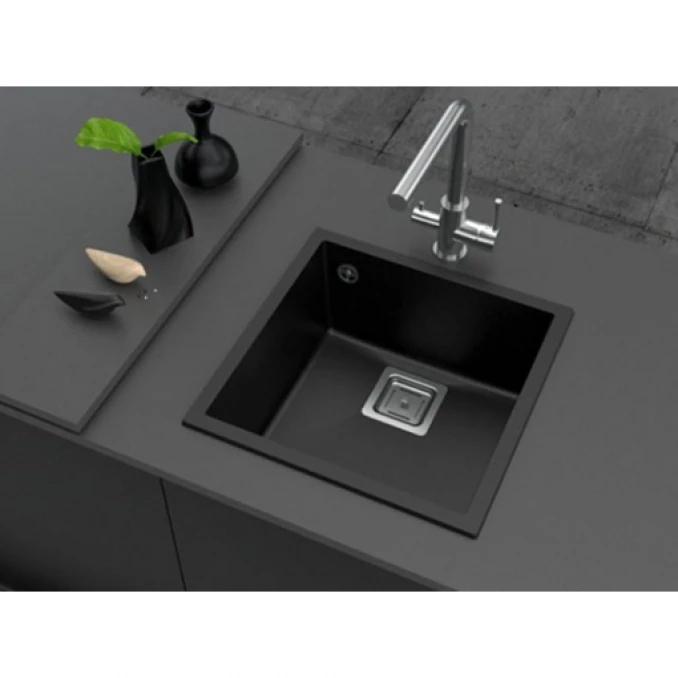 Granitna sudopera MILO QUBUS 56x44 Lava stone sa sifonom