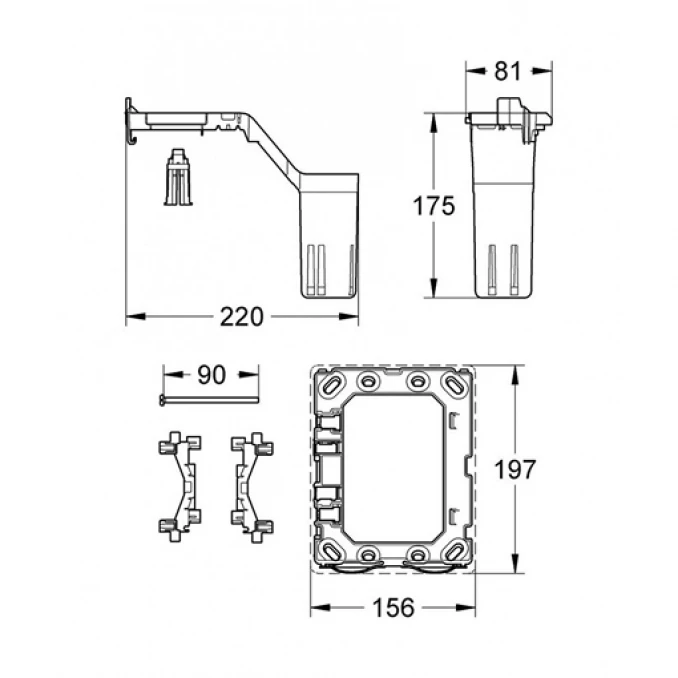 Adapter GROHE FRESH za tablete za WC šolju