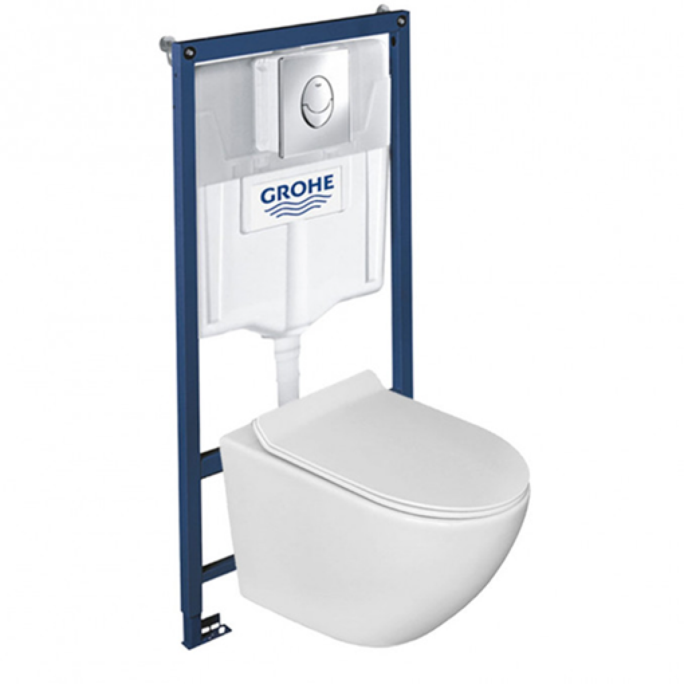 Ugradni vodokotlić GROHE SL 3 u 1 sa OPTIMO rimless šoljom sa daskom soft close