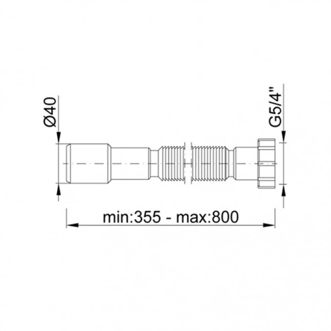 Sifon fleksibilni STYRON JOLYFLEX 5/4 fi32-40
