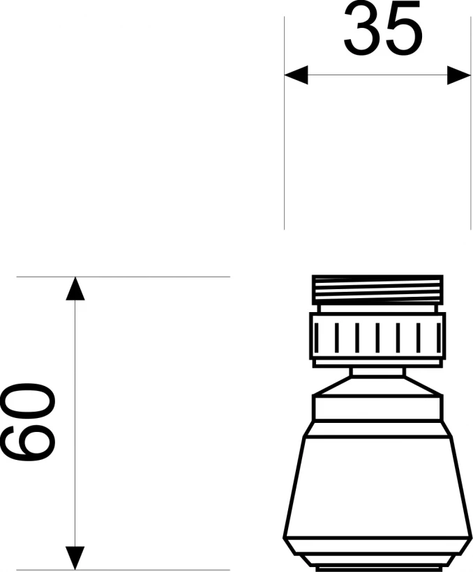 Aerator MINOTTI kraći sa adapterom