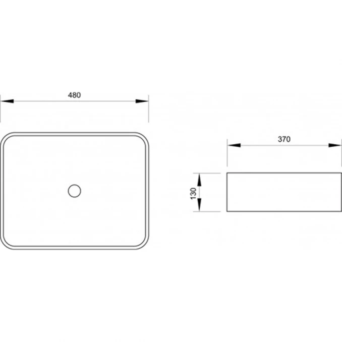 Lavabo nadgradni MINOTTI 480x370x130 cappuccino